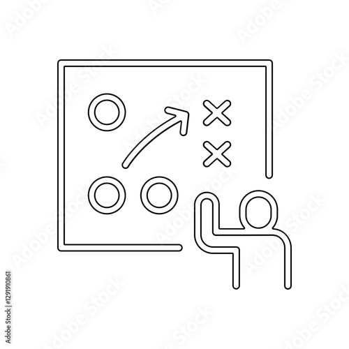 Coaching icon in line style