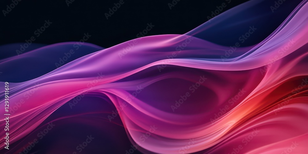 Abstract waves of color flow gracefully across the canvas Abstract waves of color flow gracefully across the canvas