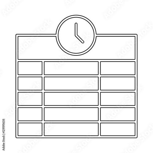flight schedule icon in line style