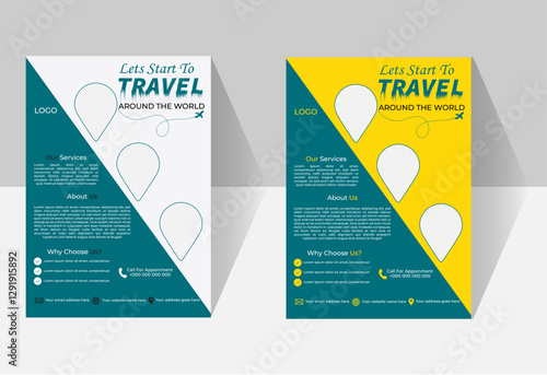 Flayer design template, Clean and modern Flayer design . travel agency design suitable for baner,poster,social media post,flayer