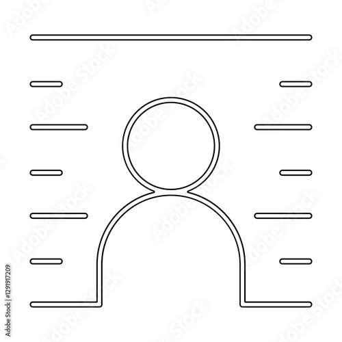 Prisoner icon in line style