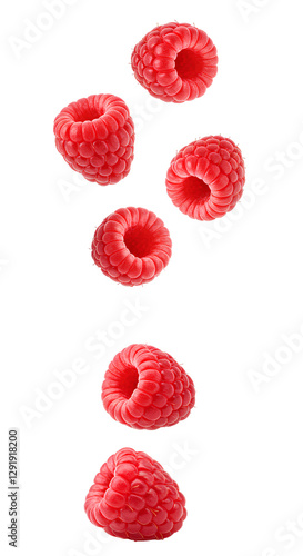 raspberries falling down png. raspberry png. Fresh and plump raspberries falling in a natural pattern PNG. organic and ripe raspberry fruit full of vitamins PNG