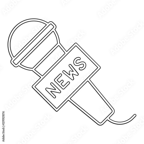 Microphone icon in line style