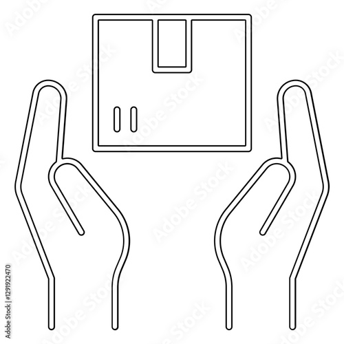 Delivery service icon in line style