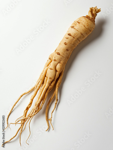 Fresh Ginseng Root with Natural Texture and Detailed Roots – AI Generated