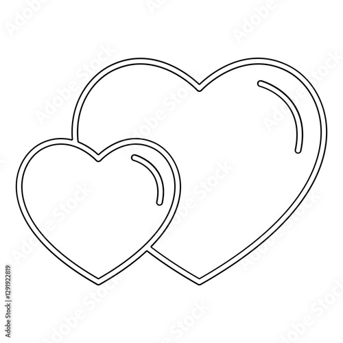 In love icon in line style