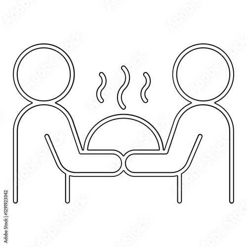 Food delivery icon in line style