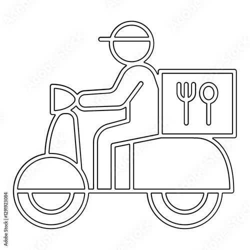 Food delivery icon in line style