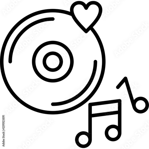 Romantic Love Song Icon