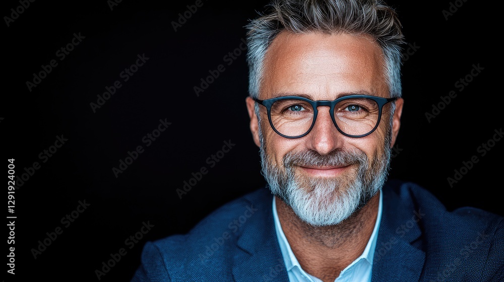 Smiling mature man in glasses, portrait, professional, confident Smiling mature man in glasses, portrait, professional, confident