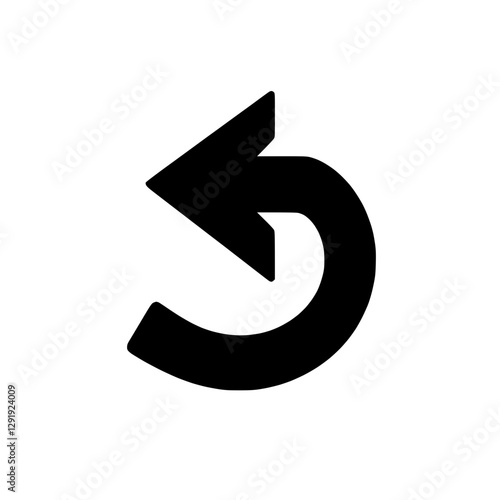 Icon of a backward arrow, symbolizing undo action and reversal