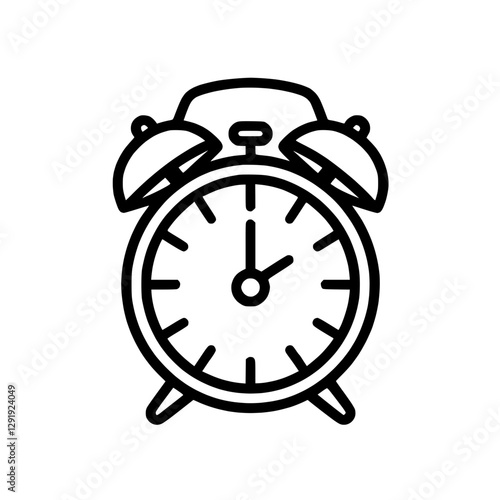 Icon of an alarm clock, symbolizing deadlines and time management