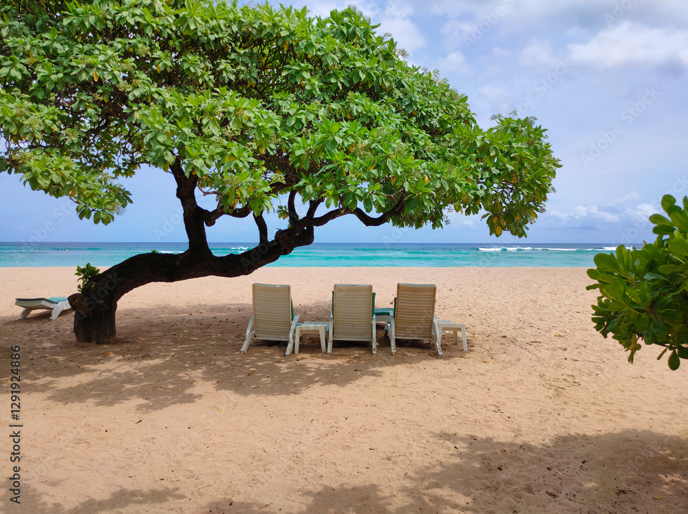 Tropical wonderful Nusa dua beach, Nusa dua, Bali, Indonesia.