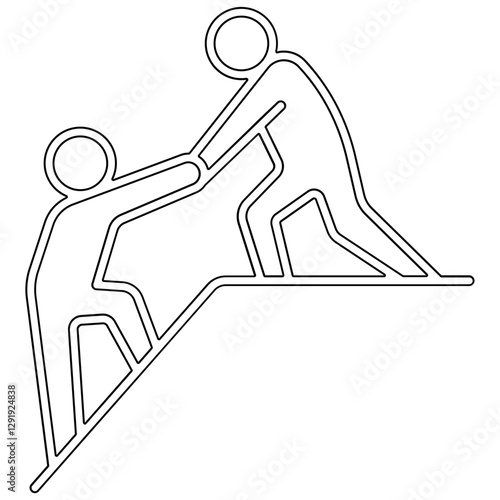 Support icon in line style