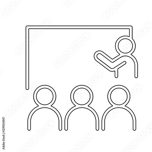Presentation icon in line style