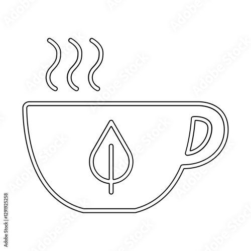 Herbal tea icon in line style