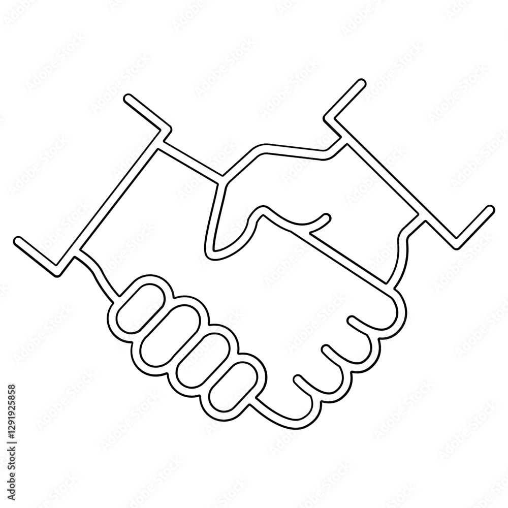 Agreement icon in line style Agreement icon in line style