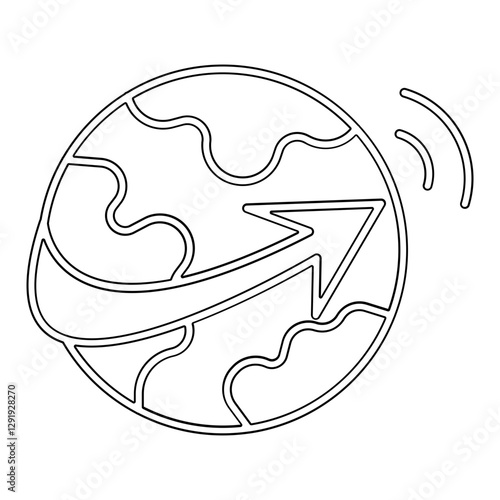 International news icon in line style