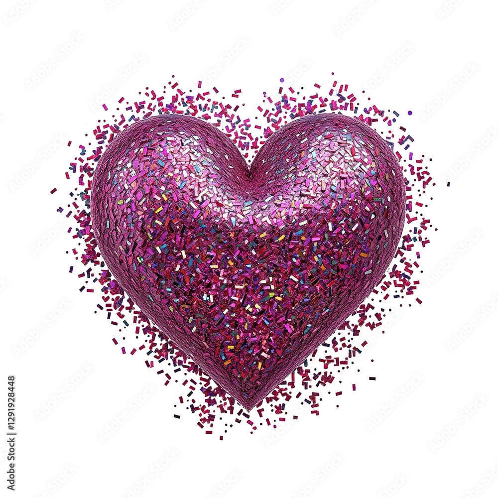 Iridescent Glitter Heart for a Special Mother's Day Iridescent Glitter Heart for a Special Mother's Day