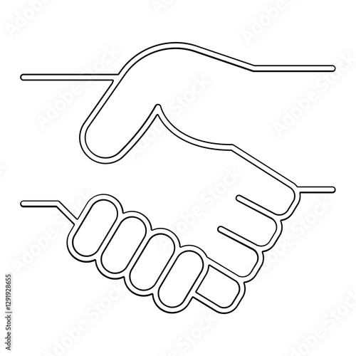 Handshake icon in line style