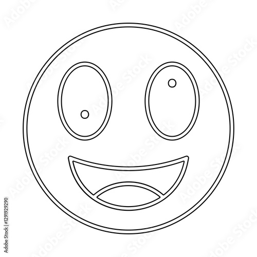 Crazy icon in line style