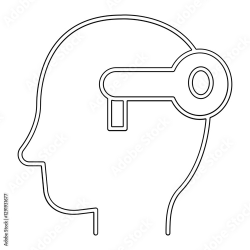 Psychology icon in line style