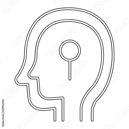 Psychology icon in line style