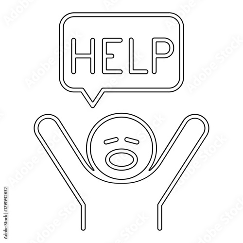 Need help icon in line style