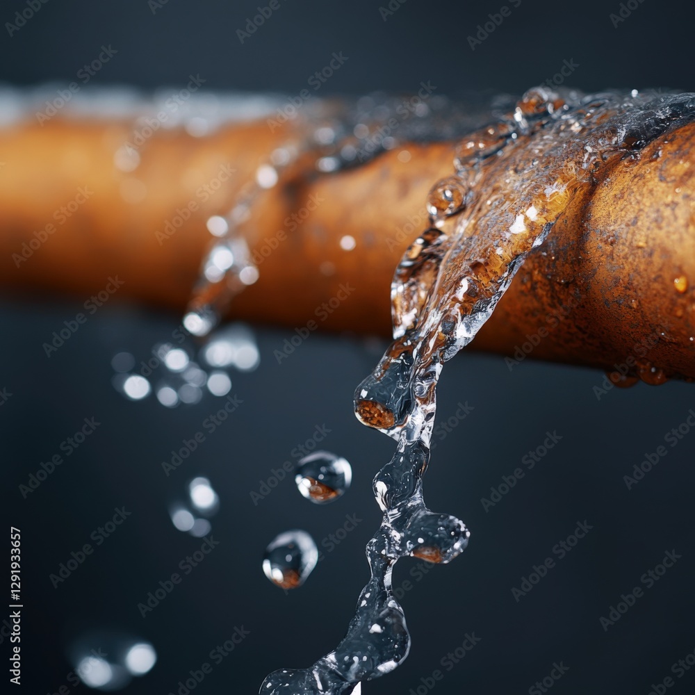 water leaking from a pipe
