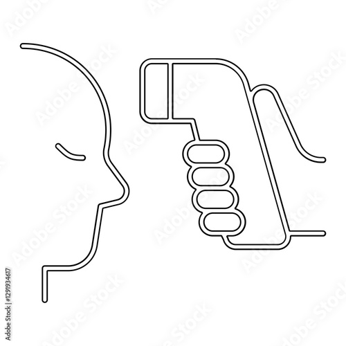 Temperature check icon in line style