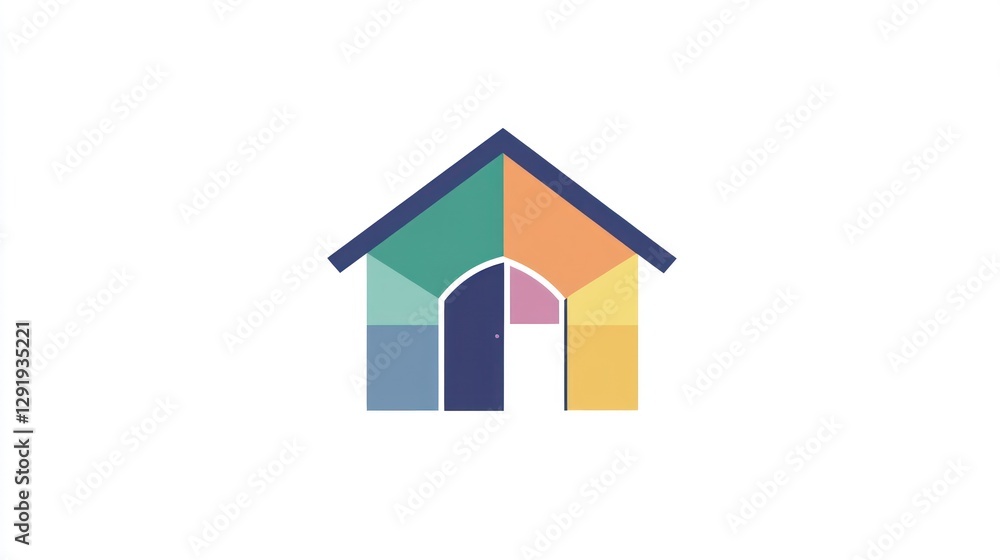 Colorful abstract house graphic design Colorful abstract house graphic design
