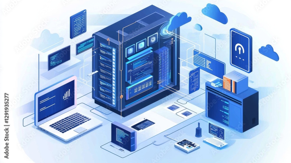 Visual representation of cutting-edge technology in IT. Visual representation of cutting-edge technology in IT.
