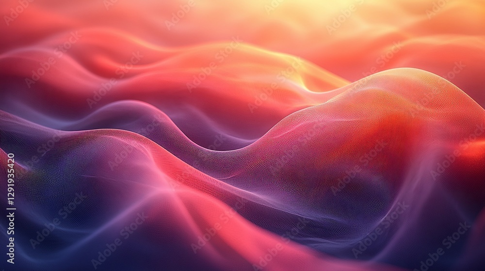Fototapeta premium Abstract Sunset Waves of Color