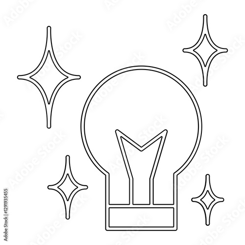 Creativity icon in line style