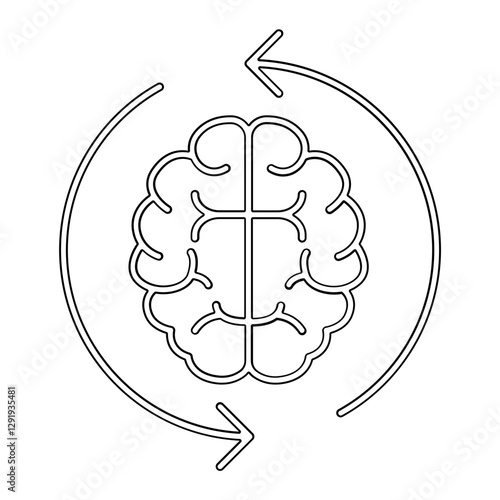 Thinking icon in line style