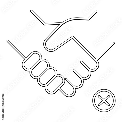 Avoid touching icon in line style