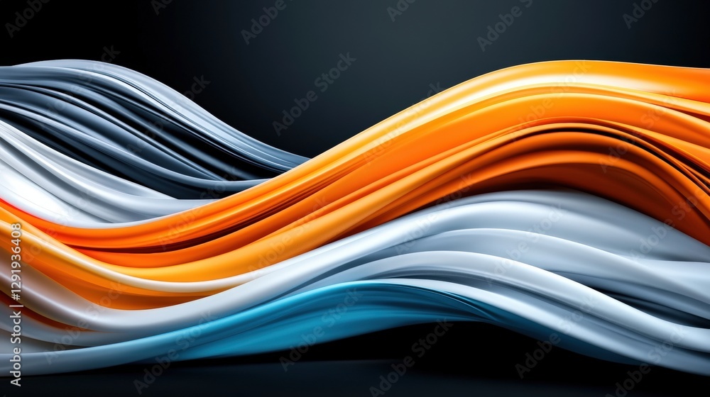 Fototapeta premium Abstract background with flowing lines and shapes in a modern artistic style