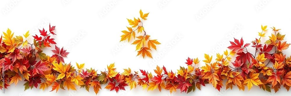 Nature's Palette: Edging Adorned with Autumn's Vibrant Foliage Nature's Palette: Edging Adorned with Autumn's Vibrant Foliage