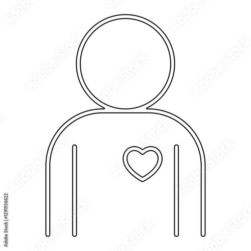 Volunteer icon in line style