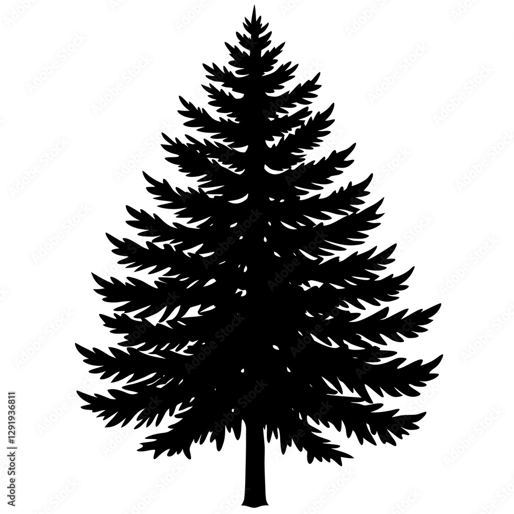 Obraz premium christmas tree isolated on white