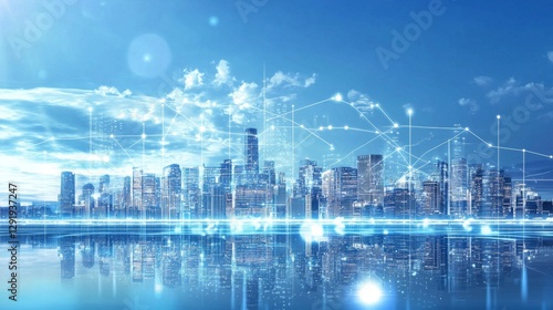 Abstract representation of resilience within IT city landscapes.