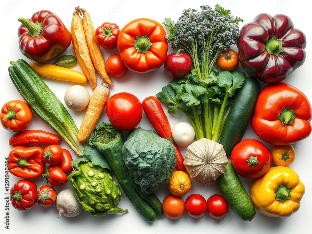 Pastel Veggie Canvas: Art in Geometric Hues Pastel Veggie Canvas: Art in Geometric Hues