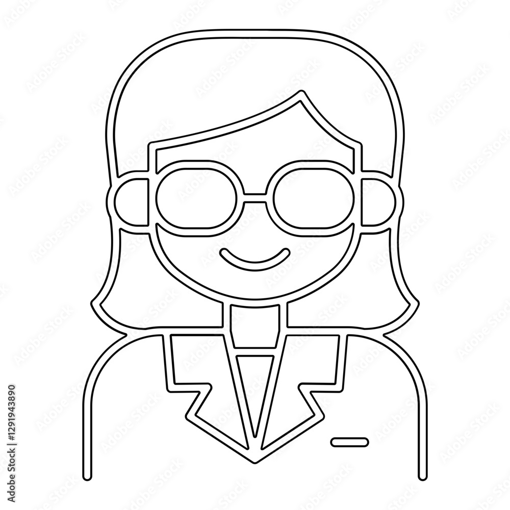 Teacher icon in line style Teacher icon in line style