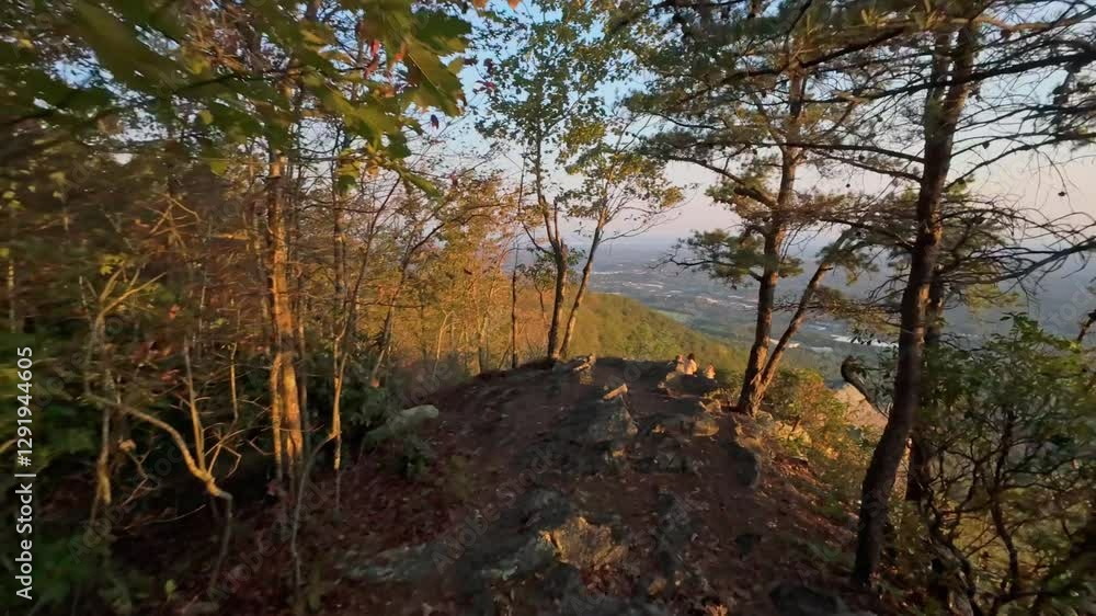 Scenic Drone View of Buffalo Mountain, Tennessee Aerial shot of Buffalo Mountain, Tennessee, showcasing lush trees, rocky terrain, and panoramic valley view in golden sunlight Scenic Drone View of Buffalo Mountain, Tennessee Aerial shot of Buffalo Mountain, Tennessee, showcasing lush trees, rocky terrain, and panoramic valley view in golden sunlight