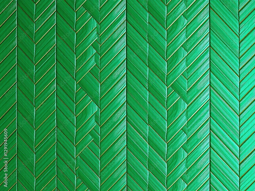 Striking Herringbone Design in Emerald Green Striking Herringbone Design in Emerald Green