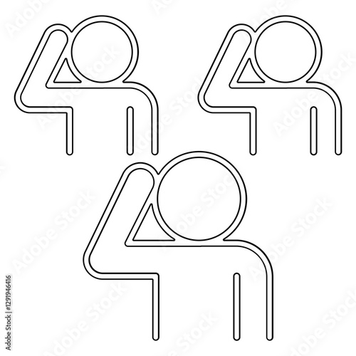 Army icon in line style