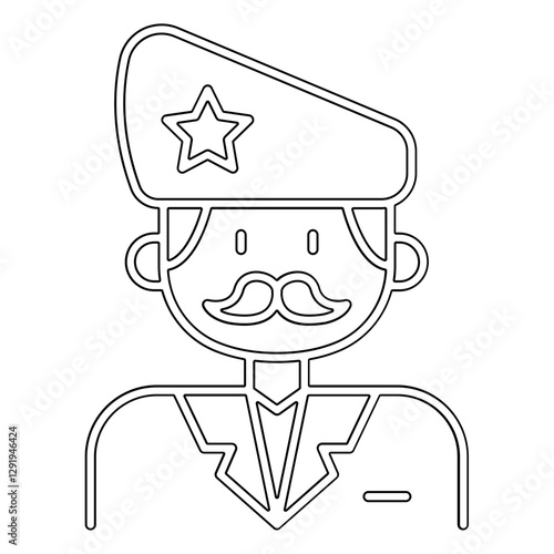General icon in line style