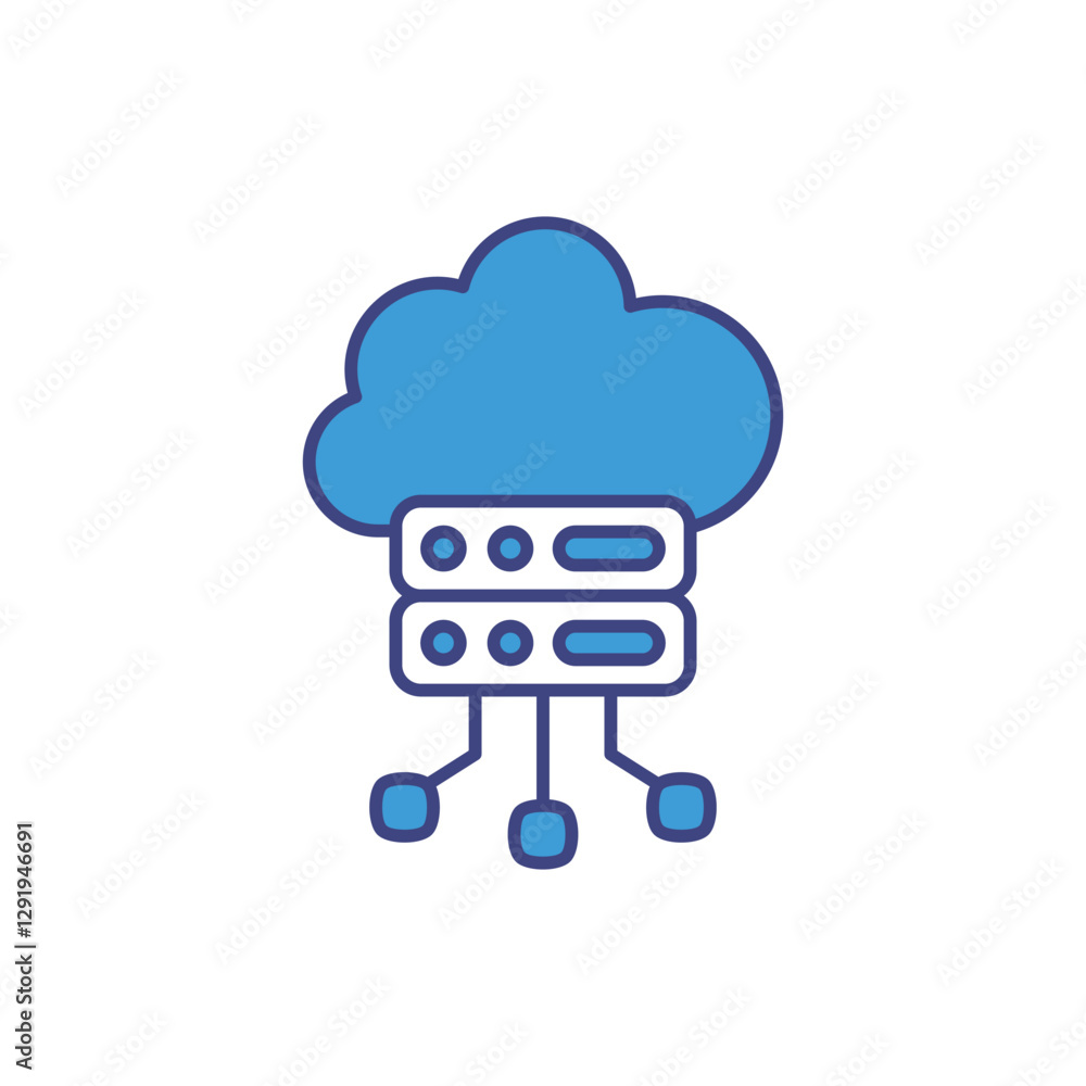 Big data vector icon stock illustration Big data vector icon stock illustration