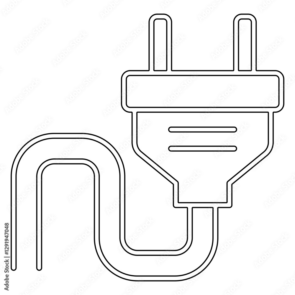 Obraz premium Plug icon in line style