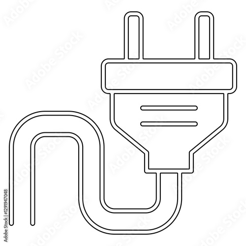 Plug icon in line style